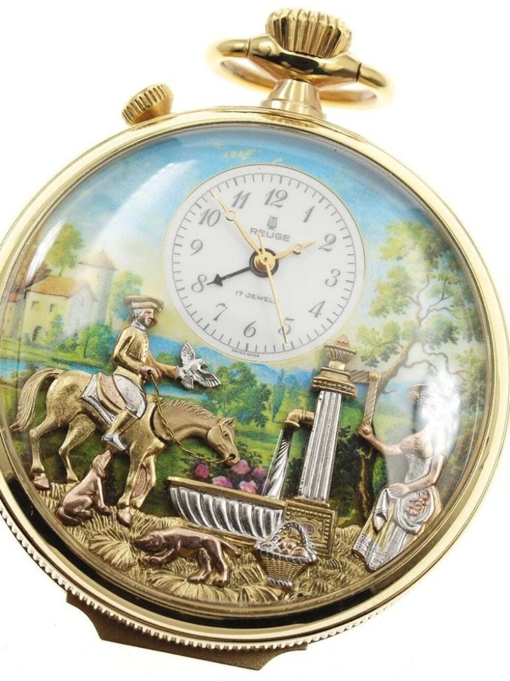 REUGE Pocket watch Karakuri music box Hand Winding Men's Pocket watch